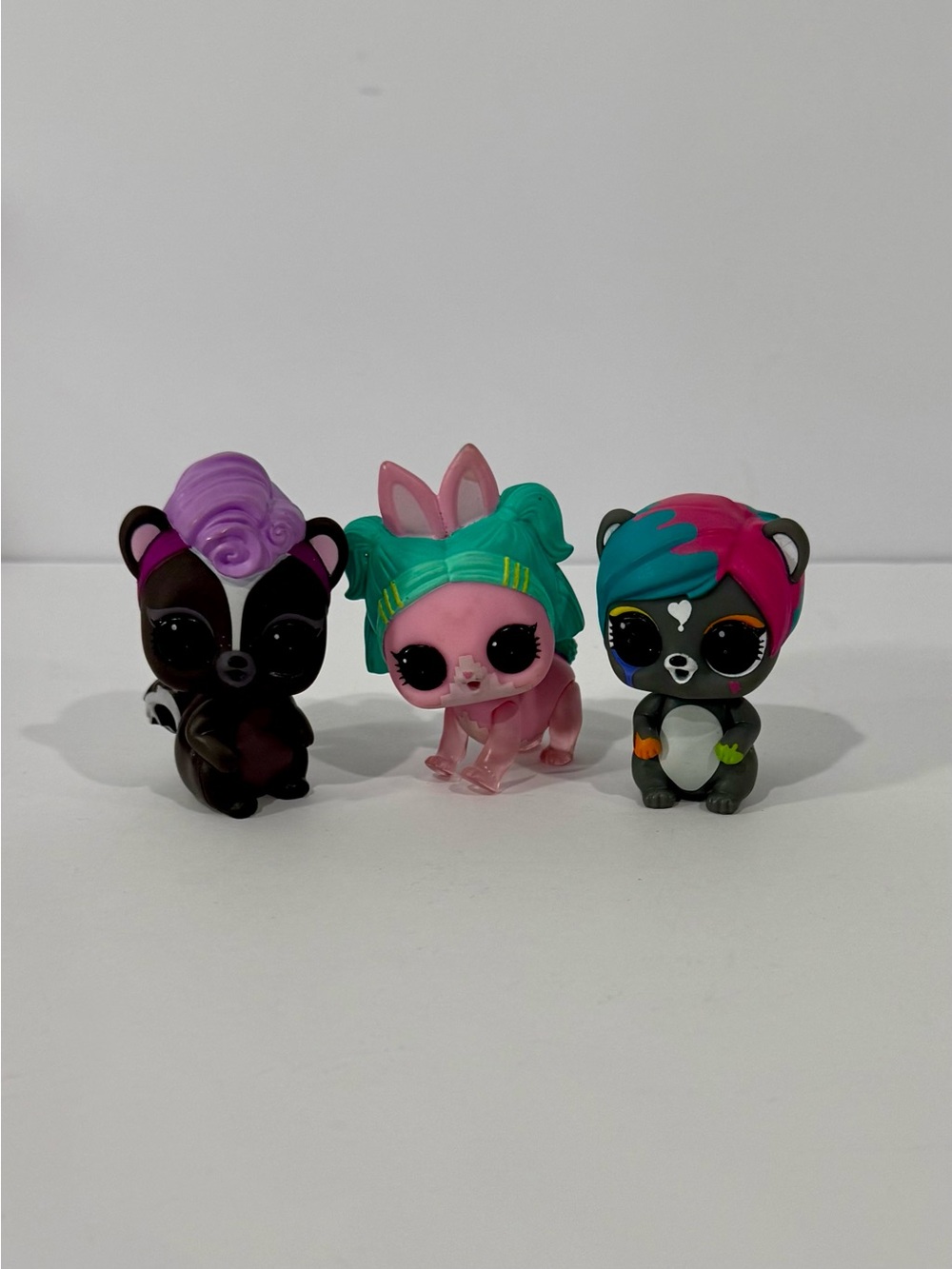 Lot of 3 LOL Surprise Pets: Miss Skunk, Bunny Champ and Eau de Splatters